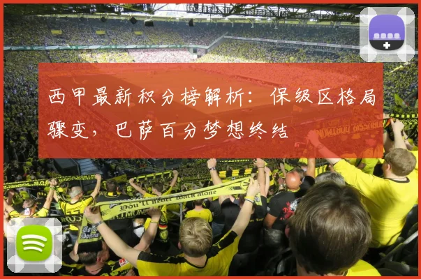 西甲最新积分榜解析:保级区格局骤变,巴萨百分梦想终结